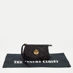 Pre Owned Gucci Black Leather Small Hysteria Pouch