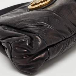 Pre Owned Gucci Black Leather Small Hysteria Pouch