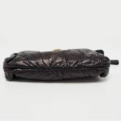 Pre Owned Gucci Black Leather Small Hysteria Pouch