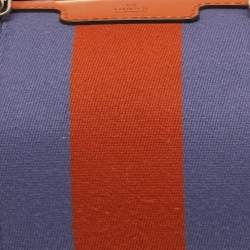 Gucci Beige/Orange GG Canvas and Leather Small Vintage Web Boston Bag
