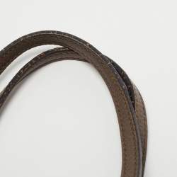 Pre Owned Gucci Brown Leather Small Swing Tote