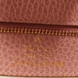 Pre Owned Gucci Brown Leather Small Swing Tote