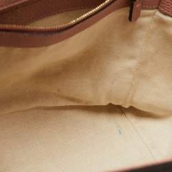 Pre Owned Gucci Brown Leather Small Swing Tote