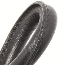 Pre Owned Gucci Black Guccissima Leather Large D Ring Shoulder Bag