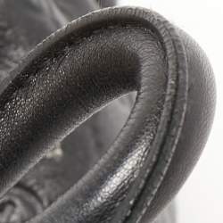 Pre Owned Gucci Black Guccissima Leather Large D Ring Shoulder Bag