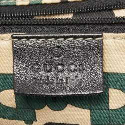 Pre Owned Gucci Black Guccissima Leather Large D Ring Shoulder Bag