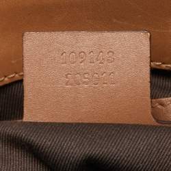 Pre Owned Gucci Beige GG Canvas and Leather Braided Handle Tote