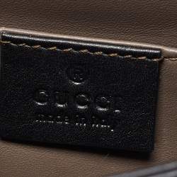 Pre Owned Gucci Black Patent Leather Small Interlocking G Shoulder Bag