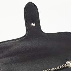 Pre Owned Gucci Black Patent Leather Small Interlocking G Shoulder Bag