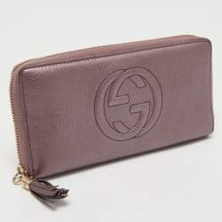Gucci Purple Leather Soho Continental Wallet