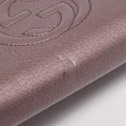 Gucci Purple Leather Soho Continental Wallet