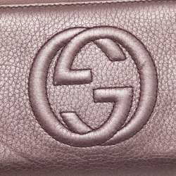 Gucci Purple Leather Soho Continental Wallet