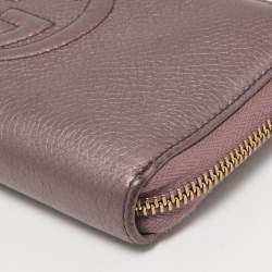 Gucci Purple Leather Soho Continental Wallet