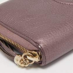 Gucci Purple Leather Soho Continental Wallet