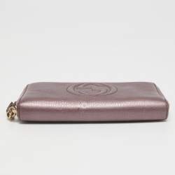 Gucci Purple Leather Soho Continental Wallet