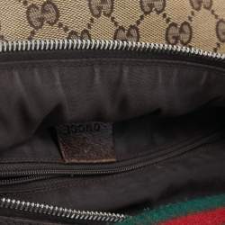 Pre Owned Gucci Beige/Ebony GG Canvas Web Pop Hobo