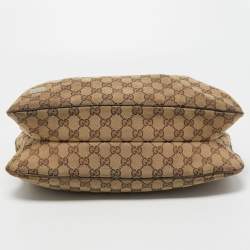 Pre Owned Gucci Beige/Ebony GG Canvas Web Pop Hobo
