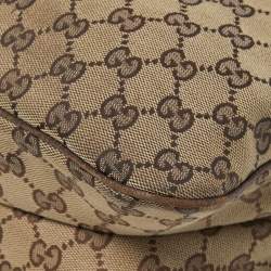 Pre Owned Gucci Beige/Ebony GG Canvas Web Pop Hobo