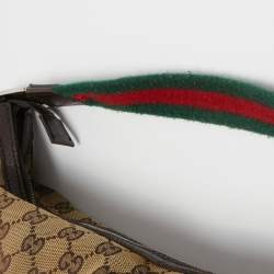 Pre Owned Gucci Beige/Ebony GG Canvas Web Pop Hobo