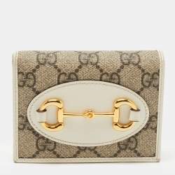 Beige 1955 Horsebit GG-Supreme canvas and leather bag, Gucci