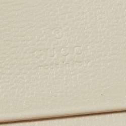 Gucci Beige/Cream GG Supreme Canvas and Leather Horsebit 1955 Card Case