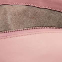 مملوكة مسبقًا Gucci Pink Matelassé Leather Small GG Marmont Shoulder Bag