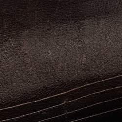 Gucci Brown/Beige Canvas and Leather Bee Web Continental Wallet 