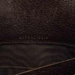 Gucci Brown/Beige Canvas and Leather Bee Web Continental Wallet 