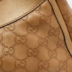 Pre Owned Gucci Beige Leather Abbey D-Ring Shoulder Bag