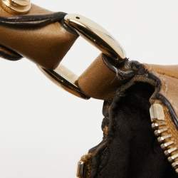 Pre Owned Gucci Beige Leather Abbey D-Ring Shoulder Bag