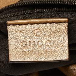Pre Owned Gucci Beige Leather Abbey D-Ring Shoulder Bag