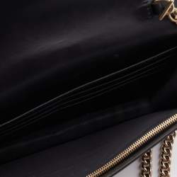 Gucci Black Guccissima Leather Wallet on Chain