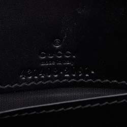 Gucci Black Guccissima Leather Wallet on Chain