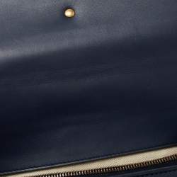 Pre Owned Gucci Tri Color Leather Medium Dionysus Bamboo Top Handle Bag