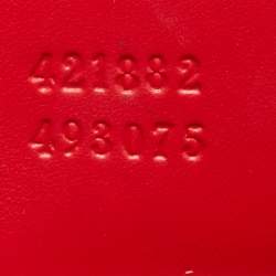 Pre Owned Gucci Red Leather Sylvie Shoulder Bag