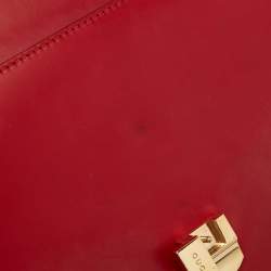 Pre Owned Gucci Red Leather Sylvie Shoulder Bag