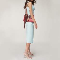 Pre Owned Gucci Red Leather Sylvie Shoulder Bag