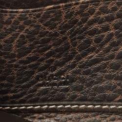 Gucci Beige/Brown GG Canvas and Leather Bamboo Tassel Zip Around Wallet