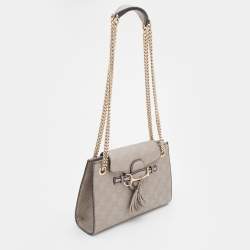 Gucci Grey Guccissima Leather Small Emily Shoulder Bag