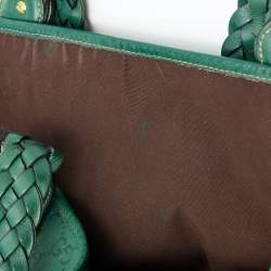 Pre Owned Gucci Green Guccissima Leather Pelham Shoulder Bag