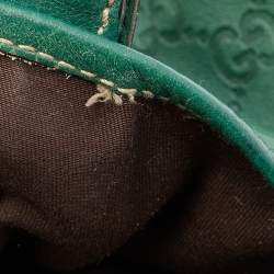 Pre Owned Gucci Green Guccissima Leather Pelham Shoulder Bag