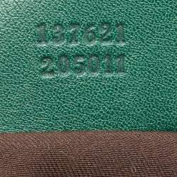 Pre Owned Gucci Green Guccissima Leather Pelham Shoulder Bag