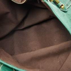 Pre Owned Gucci Green Guccissima Leather Pelham Shoulder Bag