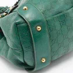 Pre Owned Gucci Green Guccissima Leather Pelham Shoulder Bag