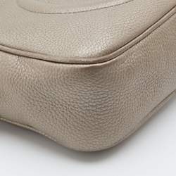 Pre Owned Gucci Metallic Gold Leather Small Soho Disco Crossbody Bag