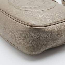 Pre Owned Gucci Metallic Gold Leather Small Soho Disco Crossbody Bag