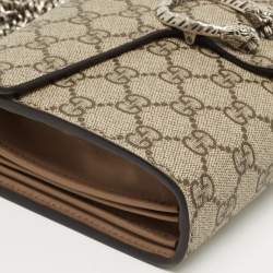 Gucci Beige GG Supreme Canvas and Leather Dionysus Wallet On Chain