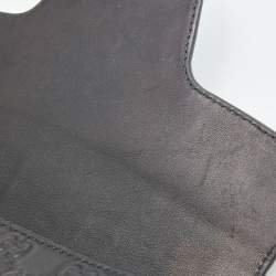 Pre Owned Gucci Black Guccissima Leather Medium Emily Chain Shoulder Bag