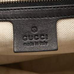 Pre Owned Gucci Black Guccissima Leather Medium Emily Chain Shoulder Bag