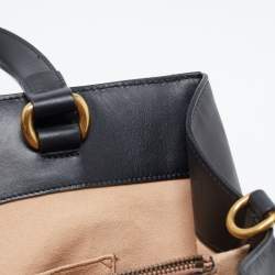 Pre Owned Gucci Black  Matelassé Leather Medium GG Marmont Tote